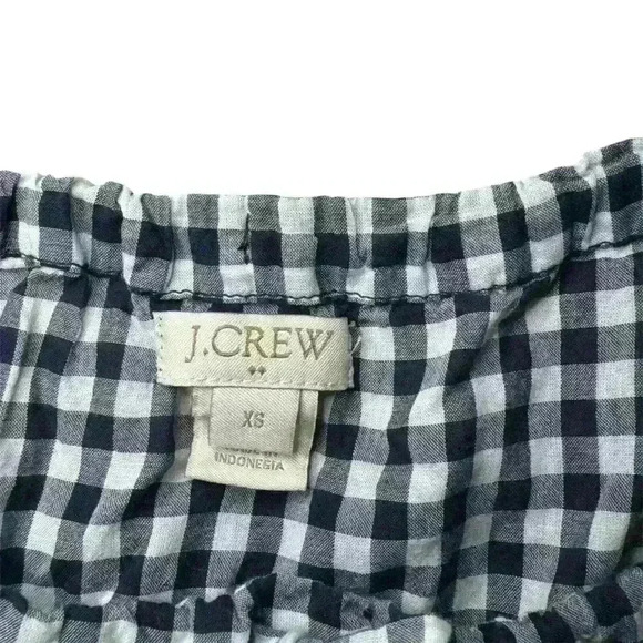 J. Crew Navy and White Gingham Romper Sz. XS Light weight - Picture 3 of 7
